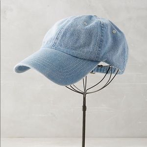 Anthropologie Denim Baseball Hat Cap